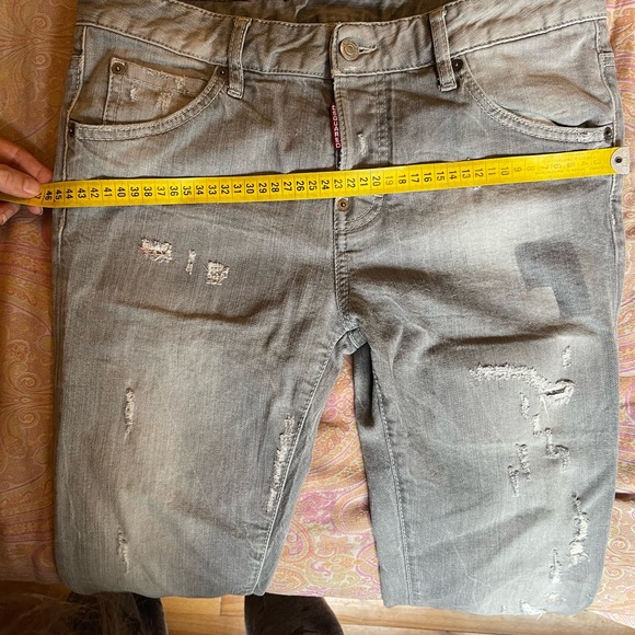 DSQUARED women’s grey distressed slim fit jeans size 42 IT - Picture 10 of 16